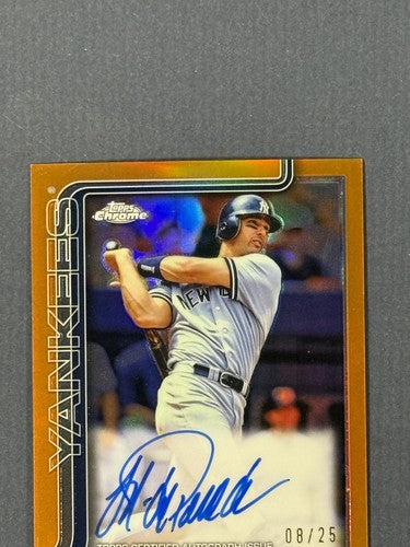 Jorge Posada 2025 Topps Chrome Legends Auto Orange Refractor /25 Mint Yankees