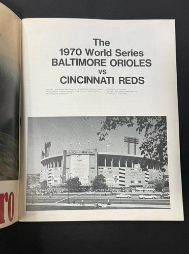 1970 World Series Orioles vs. Reds Official Program Unscored Pete Rose Bench