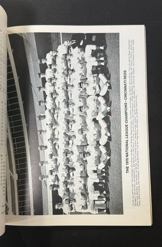 1970 World Series Orioles vs. Reds Official Program Unscored Pete Rose Bench