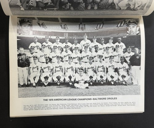 1970 World Series Orioles vs. Reds Official Program Unscored Pete Rose Bench