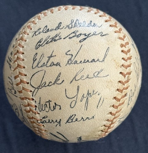 1961 Ny Yankees Souvenir Team Signed Stamped Baseball Mickey Mantle Roger Maris