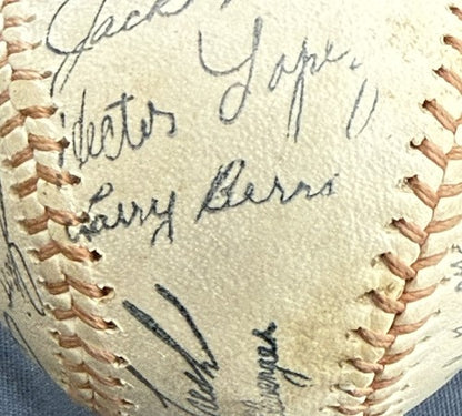 1961 Ny Yankees Souvenir Team Signed Stamped Baseball Mickey Mantle Roger Maris