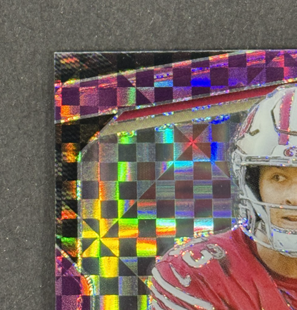 2025 Panini Prizm #255 Brock Purdy Purple Power Prizm /49 San Francisco 49ers