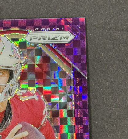 2025 Panini Prizm #255 Brock Purdy Purple Power Prizm /49 San Francisco 49ers