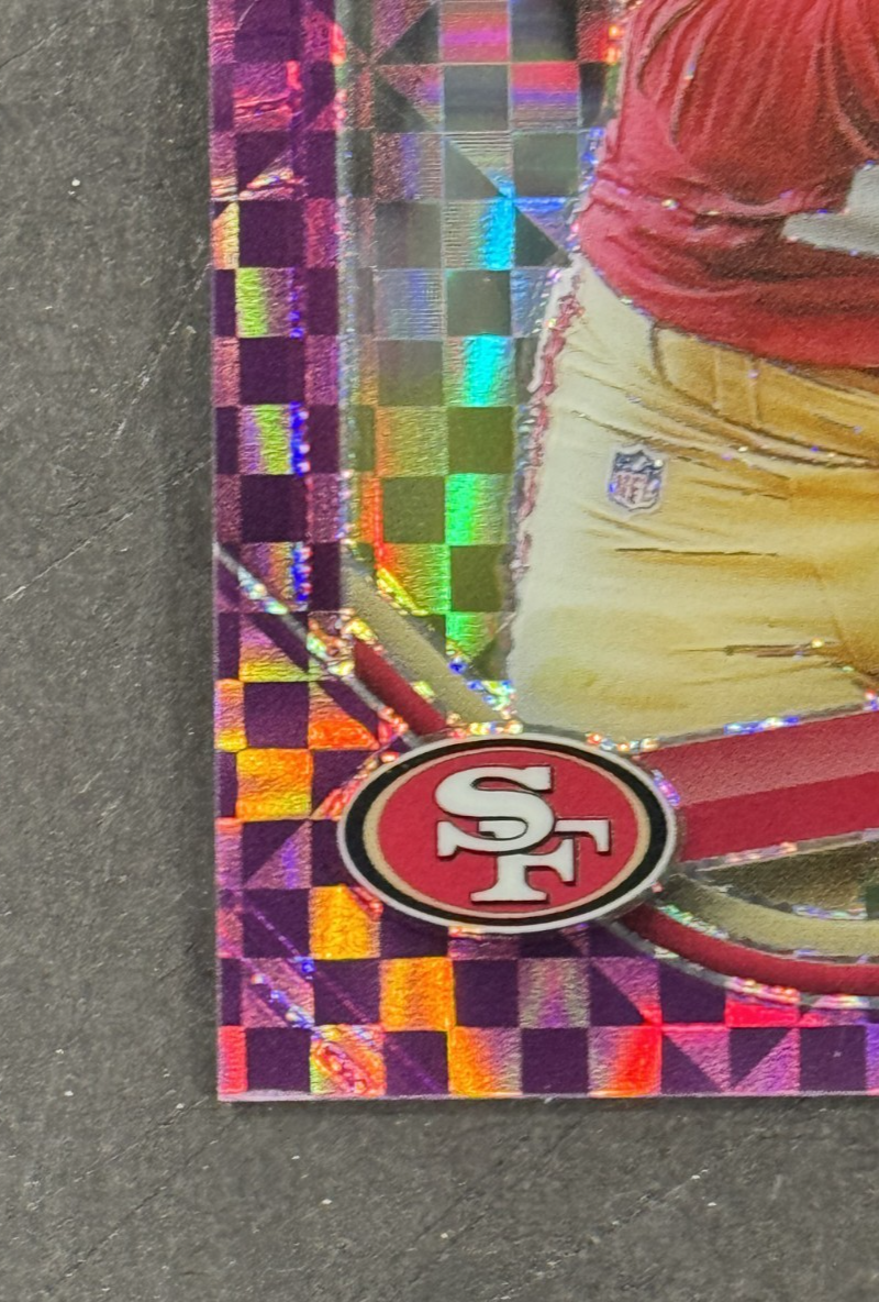 2025 Panini Prizm #255 Brock Purdy Purple Power Prizm /49 San Francisco 49ers