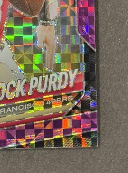 2025 Panini Prizm #255 Brock Purdy Purple Power Prizm /49 San Francisco 49ers