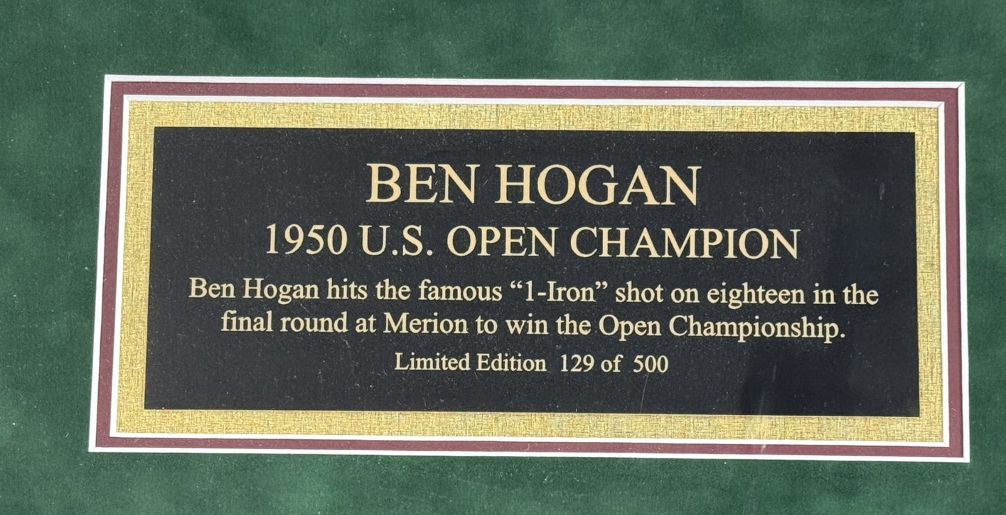 1950 US Open Ben Hogan Signed 16x20 Photo Framed w/ Check LE/500 Auto Fanatics