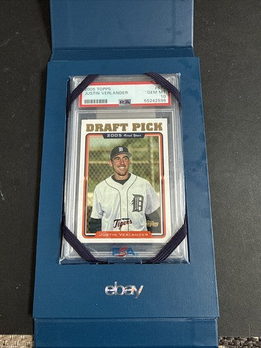 2005 Topps Justin Verlander Rookie RC #677 Tigers PSA 10 Gem Mint eBay Certified