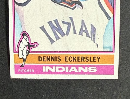 1976 TOPPS #98 DENNIS ECKERSLEY  ROOKIE DEAD CENTERED WOW Near Mint Nm HOF