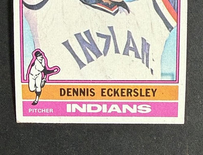 1976 TOPPS #98 DENNIS ECKERSLEY  ROOKIE DEAD CENTERED WOW Near Mint Nm HOF