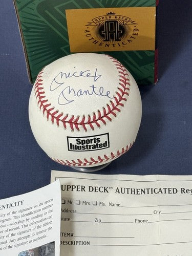 Mickey Mantle Signed Sports Illustrated S.i Baseball UDA Coa Exclusive Rare HOF