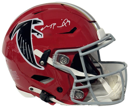 Michael Penix Jr Signed Speed Flex Throwback FS Helmet ATL Falcons Auto BAS COA