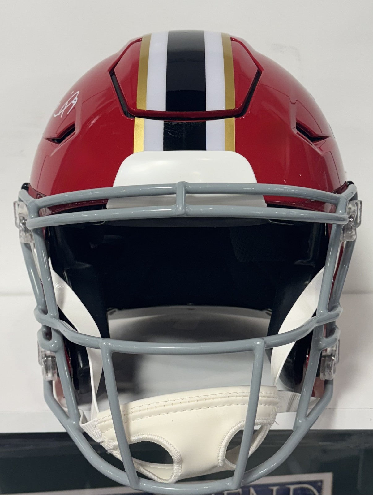Michael Penix Jr Signed Speed Flex Throwback FS Helmet ATL Falcons Auto BAS COA
