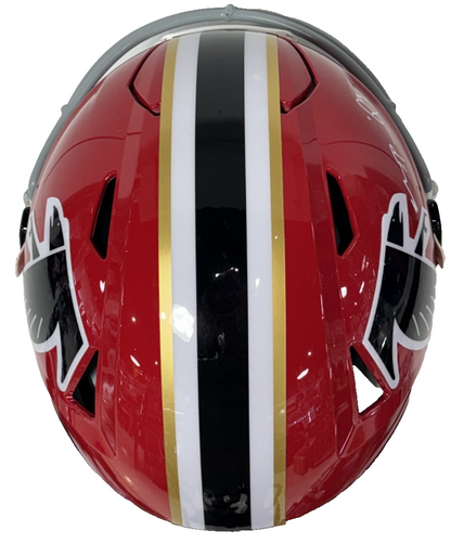 Michael Penix Jr Signed Speed Flex Throwback FS Helmet ATL Falcons Auto BAS COA