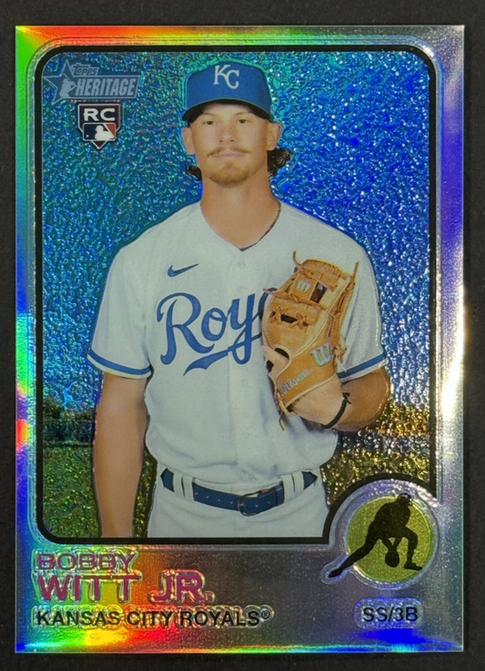 2022 Topps Heritage Bobby Witt Jr Chrome Refractor Rookie /673 KC Royals Mint RC