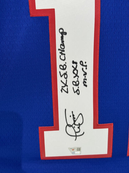 Phil Simms Signed Mitchell & Ness Replica Jersey Dual SB Auto Fanatics Giants