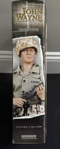 Sideshow Collectible Toys John Wayne 12 “ Figure As WW2 Pacific Marine NIB 2005