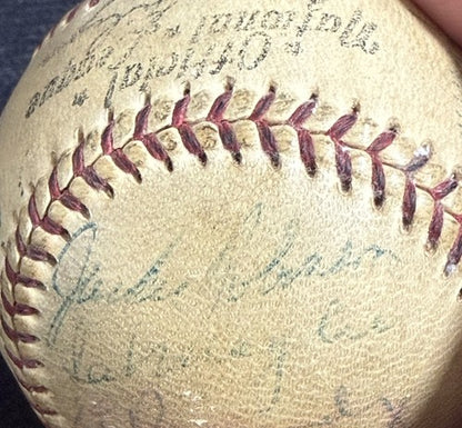 Jackie Robinson Roy Campanella 1956 Brooklyn Dodgers Team Signed Baseball PSA