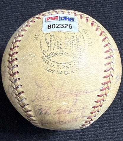 Jackie Robinson Roy Campanella 1956 Brooklyn Dodgers Team Signed Baseball PSA