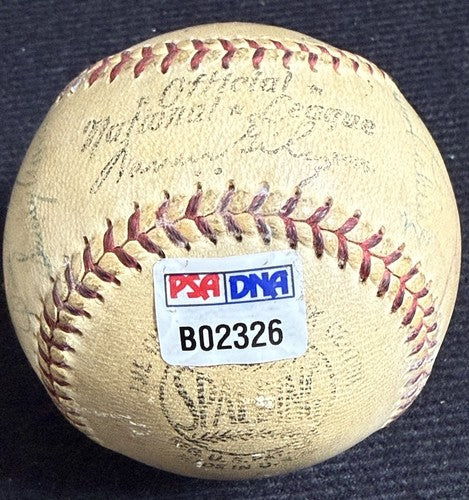 Jackie Robinson Roy Campanella 1956 Brooklyn Dodgers Team Signed Baseball PSA