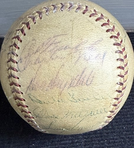 Jackie Robinson Roy Campanella 1956 Brooklyn Dodgers Team Signed Baseball PSA