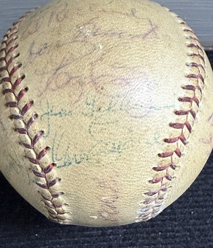 Jackie Robinson Roy Campanella 1956 Brooklyn Dodgers Team Signed Baseball PSA