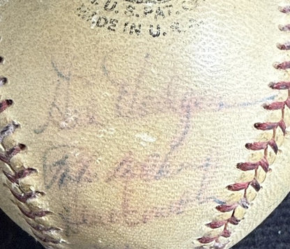 Jackie Robinson Roy Campanella 1956 Brooklyn Dodgers Team Signed Baseball PSA