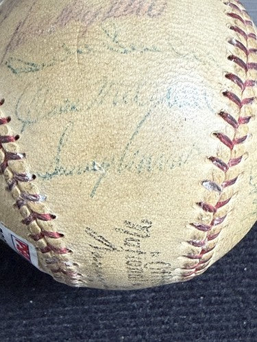 Jackie Robinson Roy Campanella 1956 Brooklyn Dodgers Team Signed Baseball PSA