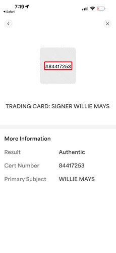 Willie Mays Signed 1996 Topps CERTIFIED Issue On Card Auto 1972 SP Psa Coa Hof