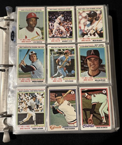 1978 Topps Baseball COMPLETE Set In Binder Nm mint Eddie Murray Paul Molitor Rc