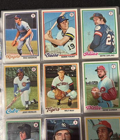 1978 Topps Baseball COMPLETE Set In Binder Nm mint Eddie Murray Paul Molitor Rc