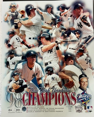 NY YANKEES 1998 WORLD SERIES CHAMPIONS COLLAGE LICENSED 16x20 Photo /250 JETER