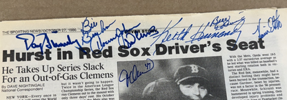 1986 Mets Red Sox Team Signed Sporting News 31 Auto Gary Carter Boggs Rice Coa
