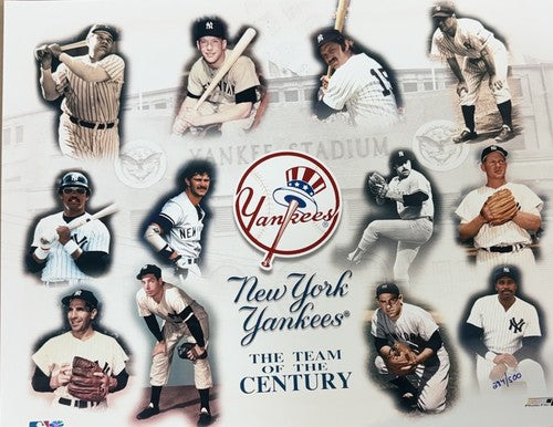 NY YANKEES Team Of Century COLLAGE LICENSED 16x20 Photo /250 JETER Mantle Ruth