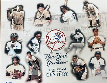 NY YANKEES Team Of Century COLLAGE LICENSED 16x20 Photo /250 JETER Mantle Ruth