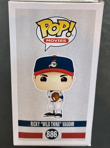Charlie Sheen signed Ricky Vaughn Wild Thing Funko Pop #886 Mint Auto PSA Coa