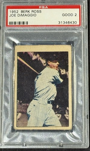 1952 Berk Ross Hit Parade of Champions Joe DiMaggio PSA 2 Undergraded Yankees
