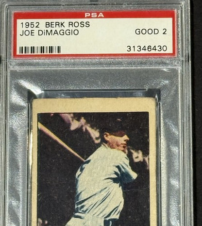 1952 Berk Ross Hit Parade of Champions Joe DiMaggio PSA 2 Undergraded Yankees