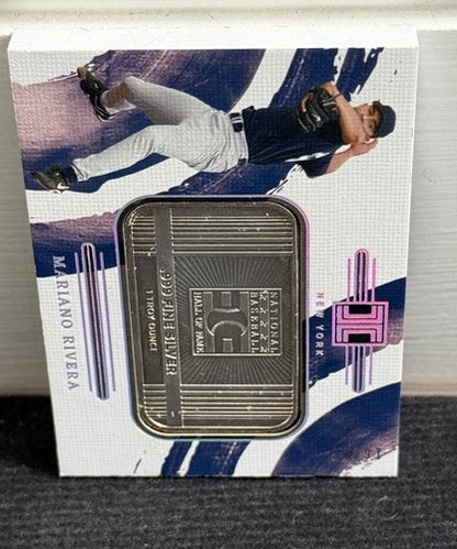 2024 Panini Impeccable Mariano Rivera .999 Silver Bar HOF /25 Mint Magnet Case