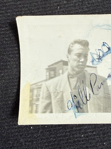 Brooklyn Dodgers DUKE SNIDER Signed Original Type 1 Photo 1949 HOF 3 1/2 X2 1/2