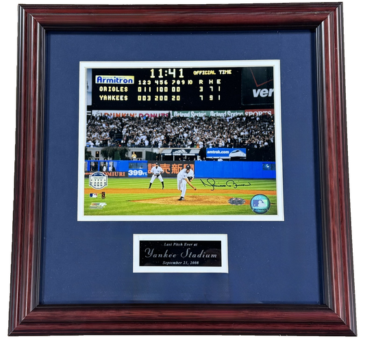 Mariano Rivera Signed Framed 8x10 Photo Final Pitch Yankee Stadium Auto Steiner