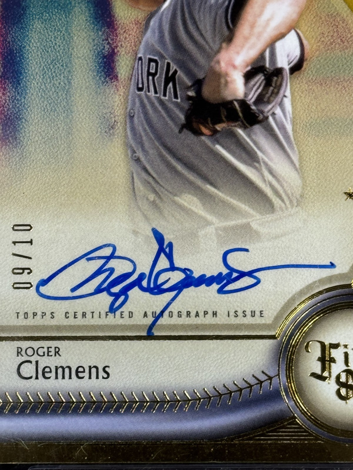 2024 Topps Five Star Gold Roger Clemens Auto /10 Encased NY Yankees Mint