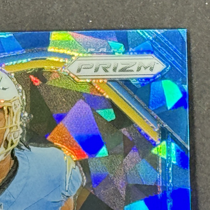 2025 Panini Prizm Omarion Hampton Blue Cracked Ice /99  Chargers RC Mint