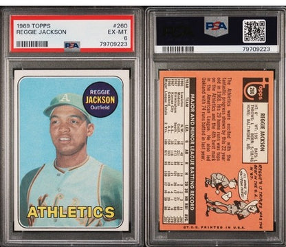 1969 Topps #260 Reggie Jackson PSA 6 EX - Mint Razor Sharp High End Rookie Rc
