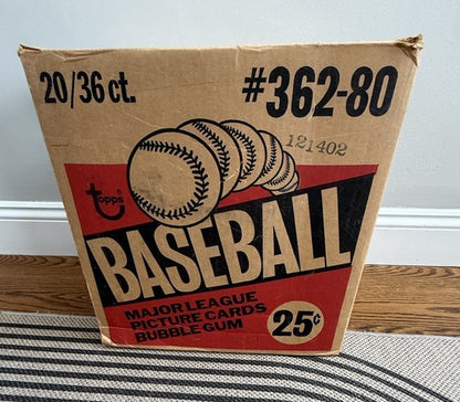 1980 Topps Baseball Sealed Wax Box Authentic Henderson RC CLEAN BOX From Case MT