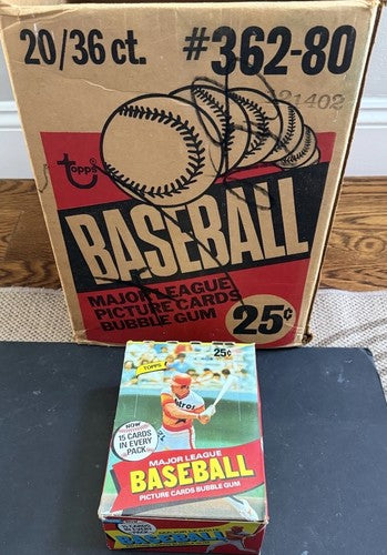 1980 Topps Baseball Sealed Wax Box Authentic Henderson RC CLEAN BOX From Case MT