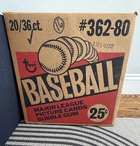 1980 Topps Baseball Sealed Wax Box Authentic Henderson RC CLEAN BOX From Case MT