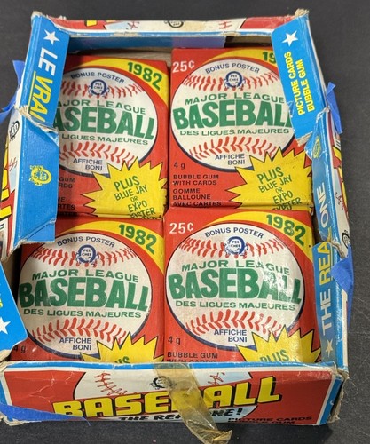 1982 O-PEE-CHEE Baseball Wax Pack Factory Sealed 2 Packs Lot