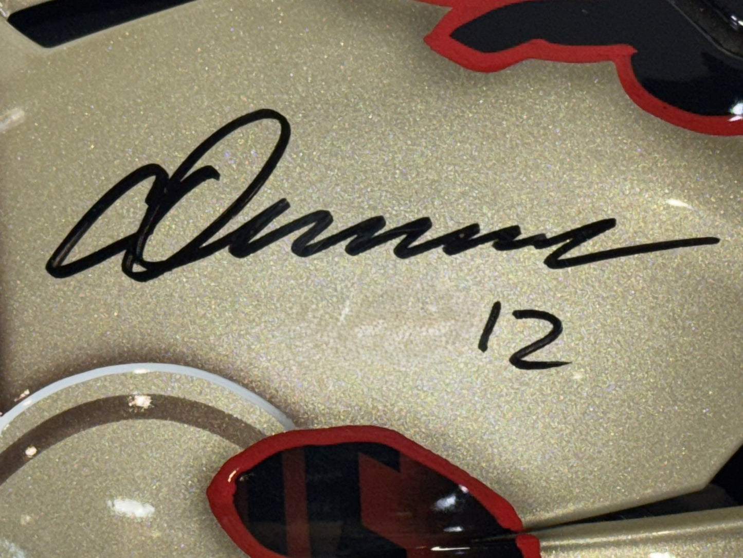Chris Olave Signed 1/1 Painted SpeedFlex Auth Helmet Saints Ohio State Auto BAS