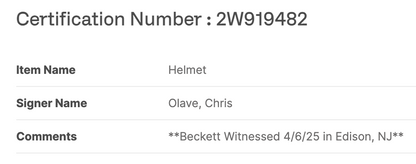 Chris Olave Signed 1/1 Painted SpeedFlex Auth Helmet Saints Ohio State Auto BAS